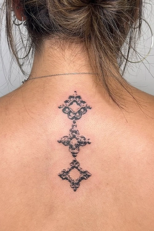 Back Neck Tattoo Women