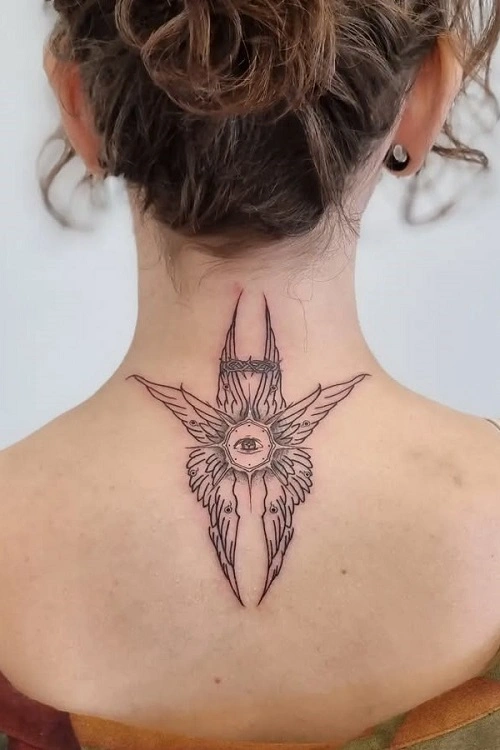 Back Neck Tattoo Women