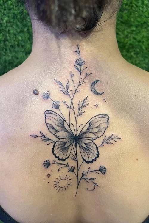 Butterfly Tattoos for Women on Back