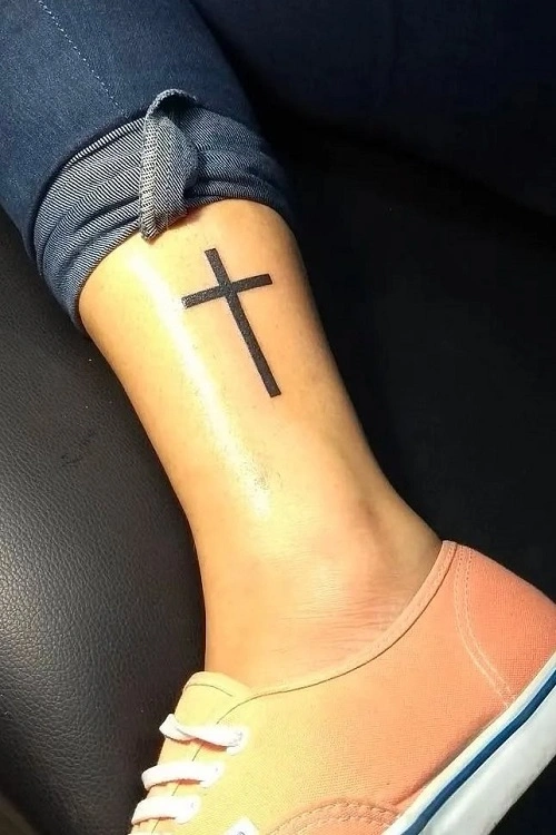 Cross Foot Tattos for Women 