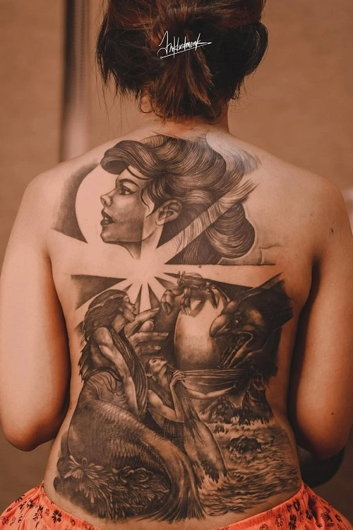 Full Back Tattoo Women