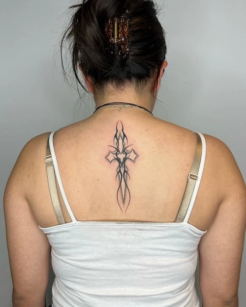 Tribal Cross Tattoo for Women