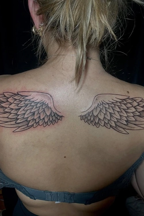 Wings Tattoo Back Woman