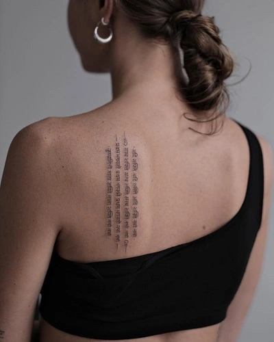 Mantras and Sacred Texts Tattoos for Women