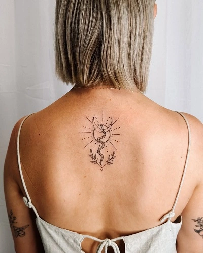 Spiritual Back Tattoos for Women