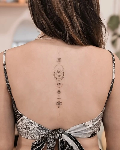 Spiritual Back Tattoos for Women