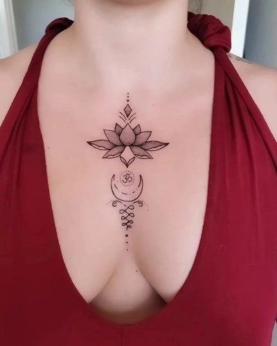 Spiritual Chest Tattoos for Women