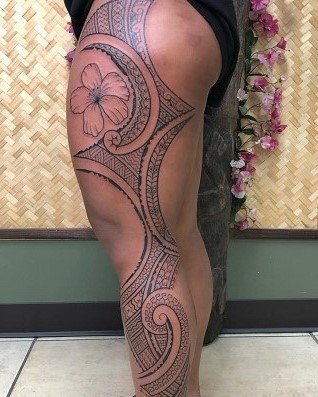 Spiritual Leg Tattoos for Women