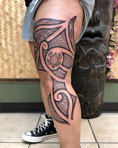 Spiritual Leg Tattoos for Women