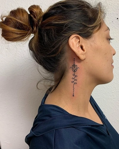 Spiritual Neck Tattoos for Women