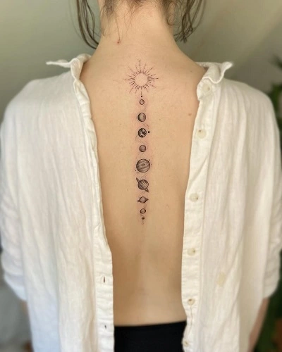Spiritual Spine Tattoos for Women