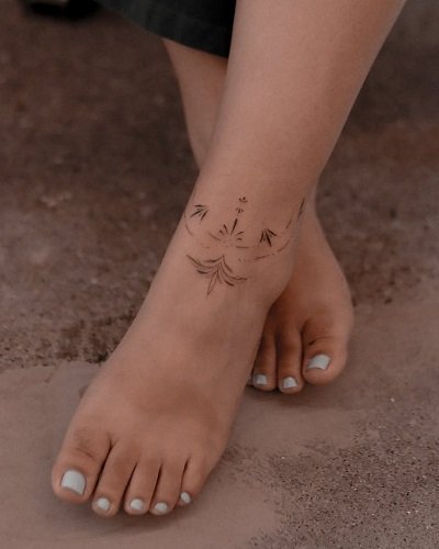 Ankle Tattoos for Women Simple