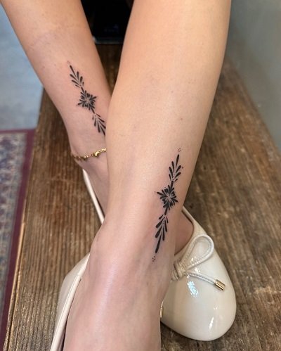 Ankle Tattoos for Women Simple