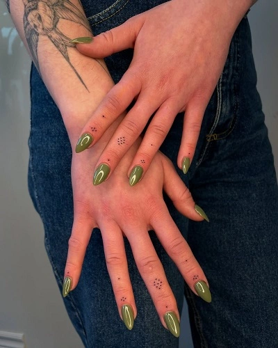 Finger Dot Tattoos for Women