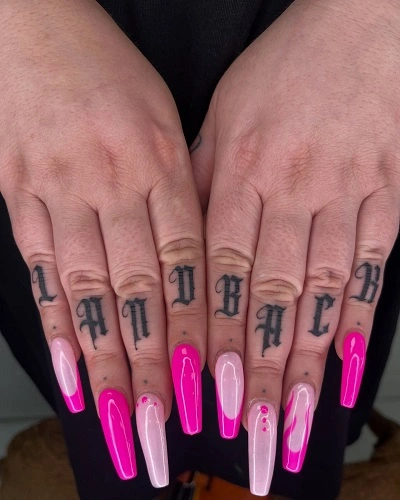Finger Tattoos for Women Words