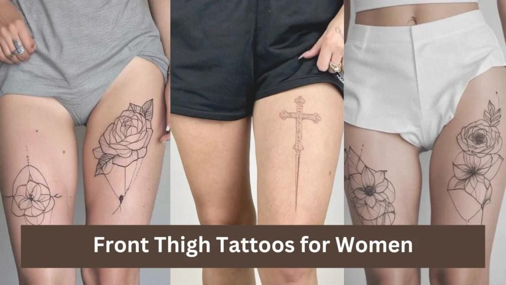 Front Thigh Tattoos for Women
