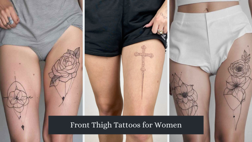 Front Thigh Tattoos for Women