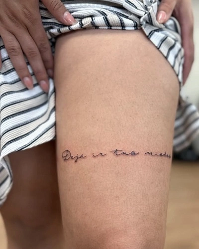 Front Thigh Tattoos for Women