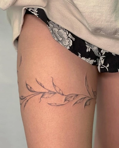 Inner Thigh Tattoos for Women