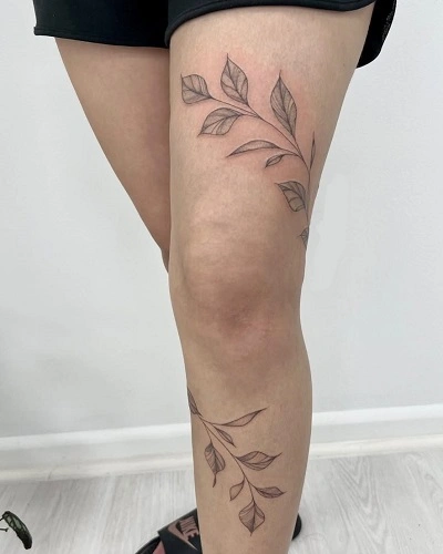 Leg Tattoos for Women Simple