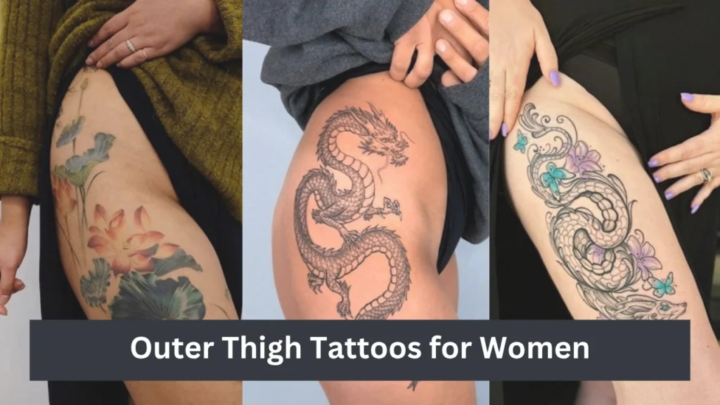 Outer Thigh Tattoos for Women