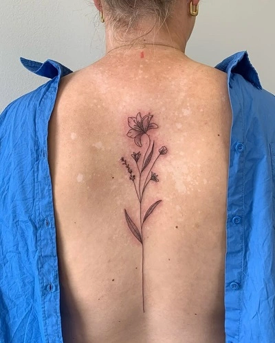 Simple Back Tattoos for Women
