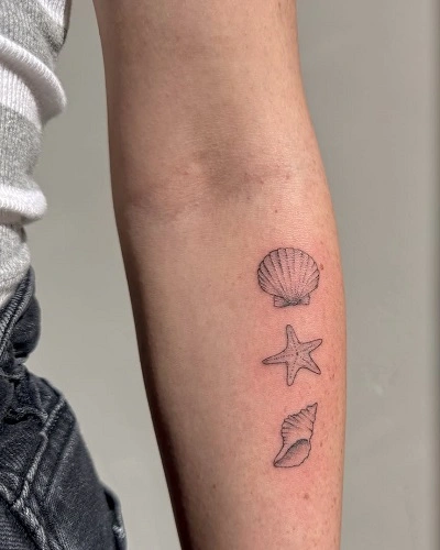 Simple Beach Tattoos for Women
