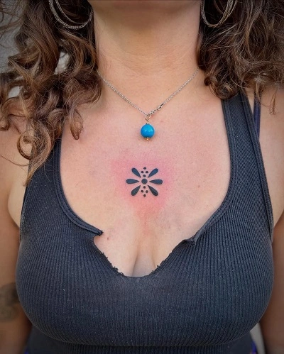 Simple Chest Tattoos for Women
