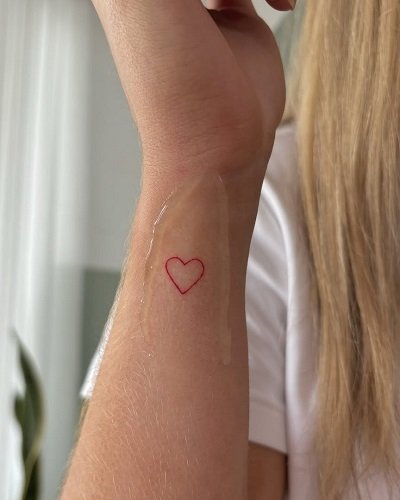Simple Heart Tattoos for Women