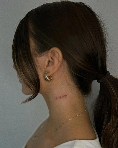 Simple Neck Tattoos for Women