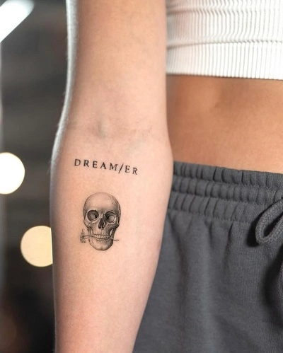Simple Skull Tattoos for Women