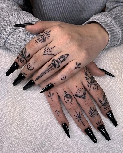 Spiritual Finger Tattoos for Women