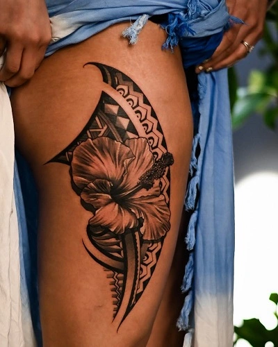 Tribal Thigh Tattoos for Women