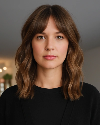 Airy Bangs with Lob