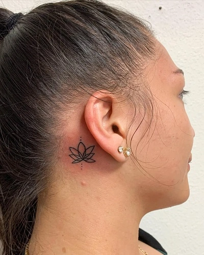 Behind the Ear Tattoos for Women