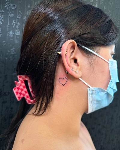 Behind the Ear Tattoos for Women