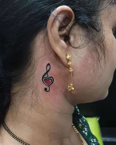 Behind the Ear Tattoos for Women
