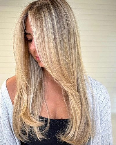 Blowout Haircut Straight Hair for Women