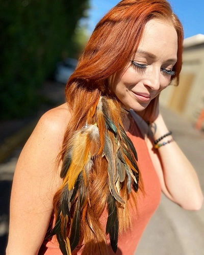 Boho Waves with Feathered Ends