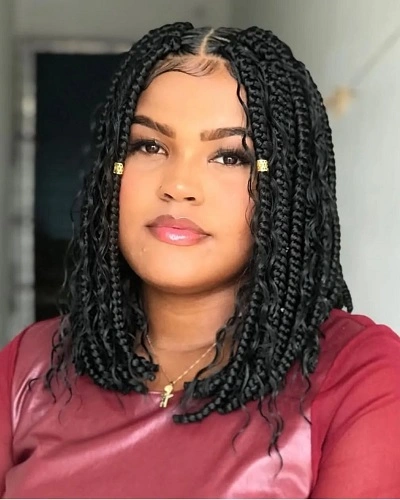 Box Braids Bob Cut