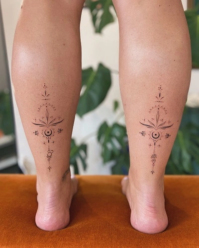 Calf Tattoos for Women