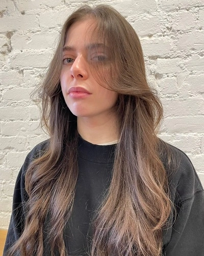 Curtain Bangs with Long Hair