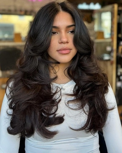 Middle Part Blowout Haircuts for Women