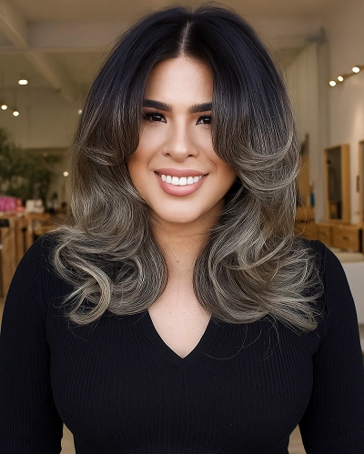 Middle Part Blowout Haircuts for Women
