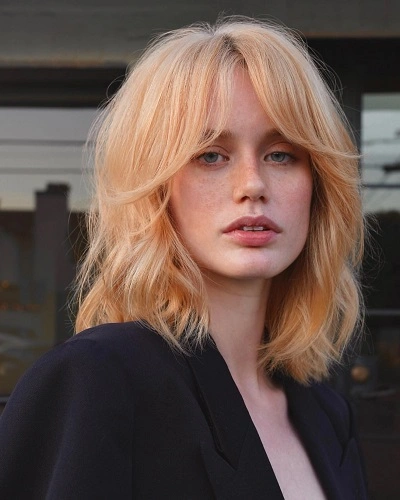 Shag Cut with Curtain Bangs