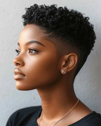Short Fade with Curls