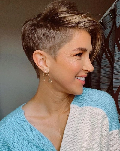Side Shaved Pixie Haircuts