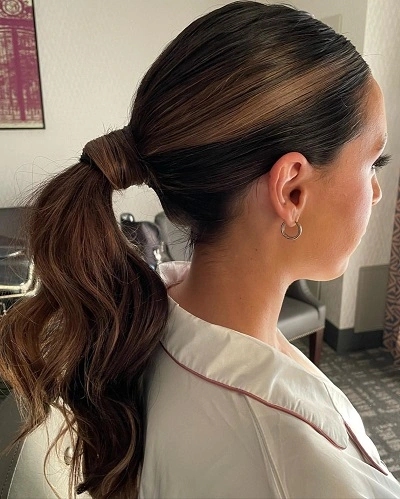 Sleek Low Pony or Bun