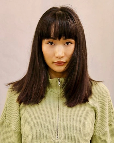 Straight Cut with Bangs