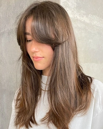 Straight Cut with Bangs